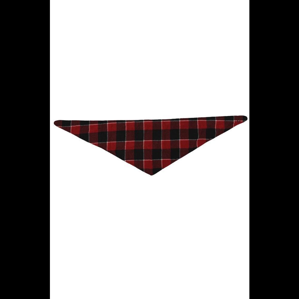 Cuddl Duds Matching Pet Bandana Black/Red Plaid